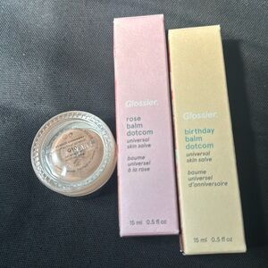 Glossier Stretch Concealer +2 Balm Dotcom (Rose and Birthday)